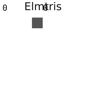 Elmtris on a Pebble screen