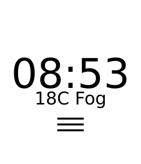 Weather animated watch screen